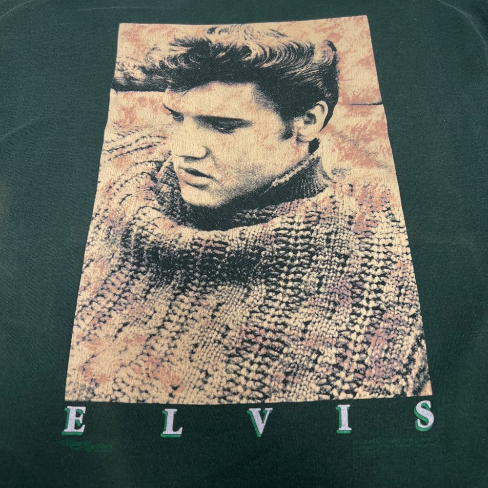 Tultex Elvis Presley Graphic T-Shirt Vintage Style Tee X-Large‎ *FLAWS